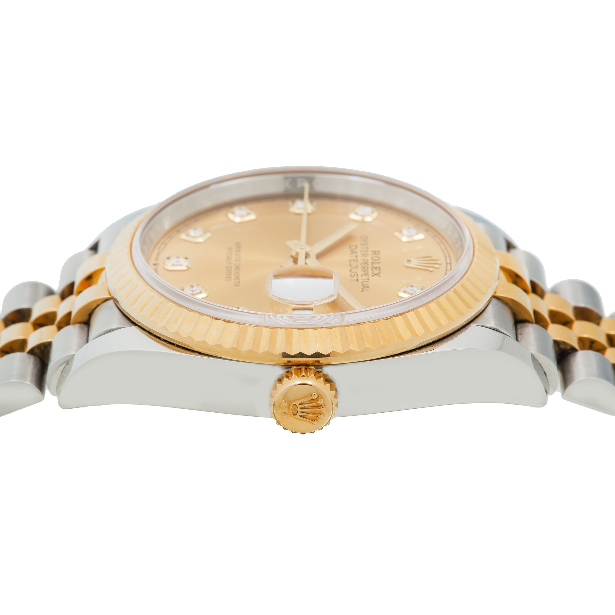 Rolex Steel and Yellow Gold Rolesor Datejust 36 Watch 126233 Champagne Diamond Dial - Jubilee Bracelet-Rolex-JD Watches NY